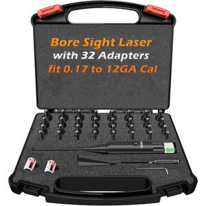 그린 보어 사이터 레이저 사이트 키트  32개 어댑터 포함  0.17-12GA   구경 총기  소총  권총 호환