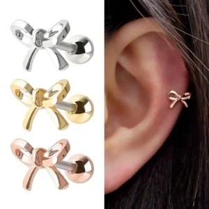 [오노마] ONM 리본 써지컬 피어싱 귀걸이 서지컬 스틸