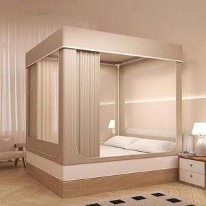 사각난방텐트 침대방한텐트 외풍차단 패밀리 패브릭 수면