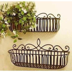 철제 화분걸이대 벽걸이 유럽풍 행인화분선반 블랙 빈티지 실외 정원 걸이 올리브블라드 작음