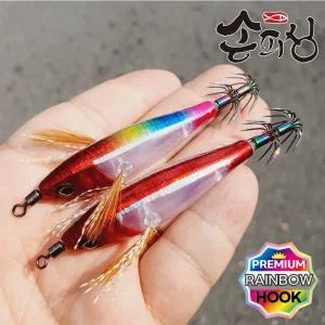 [10+1] 손피싱 프리즘 에기 무지개 레인보우 오색 바늘 왕눈이 수평 문어 쭈꾸미 갑오징어 채비