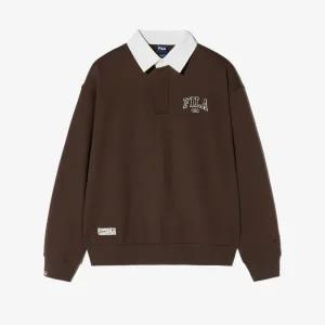 [롯데백화점]휠라 한소희 착용  초코 럭비 맨투맨  FS2POH1102U_BRN