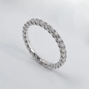 [샤밍주얼리]가드링 반지 랩 다이아 2미리 이터니티 풀 세팅 테니스 결혼 기념일 생일 여자 선물