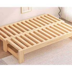 원목 소파베드 확장형 슬라이드 침대 프레임 슬라이딩 나무 깔판 평상형 베드 쇼파 원룸