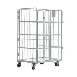 롤테이너 매쉬파레트 접이식 물류 철대차 운반 케이지