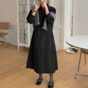 [공구우먼] [제작] 효소이 스트링 롱 원피스 83647 빅사이즈 여성의류