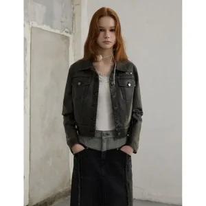 [갤러리아] [Blue Label]  페이크레더 크롭자켓 (ER3OJK02)