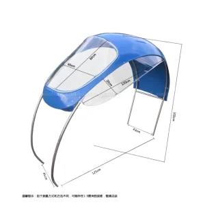 오토바이캐노피 지붕 블루표준보강바포함 전기 방풍 자전거