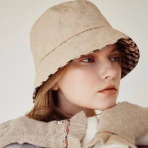 [닥스](강남점)DBHE5FP21I2 [DD자수] 여성 체크배색 DD자수 버킷햇