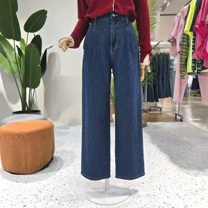 [대구백화점] [에잇컨셉]핀턱와이드 뒷밴딩 데님팬츠(C25I7FDN010)