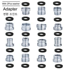 10개 1/2 x M16 M18 M20 M22 M24 M28 커넥터 실버 수도꼭지 연결부 정수기 부품 주방 어댑터 2개 와셔