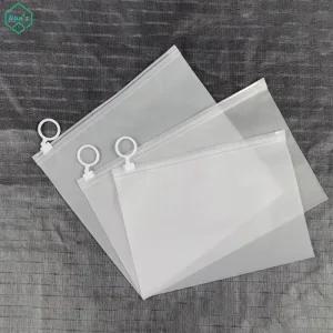 반투명 고리 슬라이드 지퍼백 팩 20x15cm 딩 불투명 백파우치 손잡이
