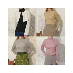 리베레츠 울 글리터 하이넥 니트 3종세트