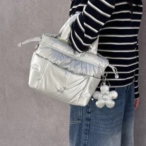 [국내정식매장] 캉골 가방 Kangol 푸퍼 미니 토트백 4002 실버 크로스백 슬링백