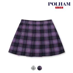 [폴햄키즈] 시그니처 여아 TR HW 체크 플리츠 스커트_PKD4RR2110