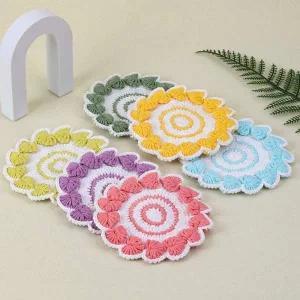 컵 받침 DIY 키트 세트 코바늘 뜨개실 티매트 수예 손뜨개 티코스터뜨기 코스터제작