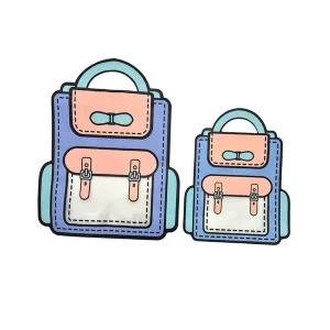 귀여운 가방모양 지퍼백 퍼플  소형  WFJVCPK