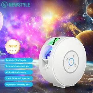 우주프로젝터 별이 하늘 프로젝터 무드등 스피커 내장 스마트 투야 와이파이 앱 제어 LED 스타 침실 용