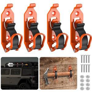 루프 랙/트럭 침대용 Yolvy 금속 고무 삽 마운트, 벽 장착 키트가 장착된 Axe UTV 오프로드 삽 홀더 0.67