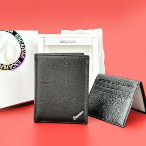 [옷자락]남자 여자 탄탄가죽 메탈로고 카드수납 중지갑