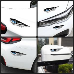 4pcs 자동차 범퍼 스크래치 스티커 볼보 S60 도어 장식 빠른 배달