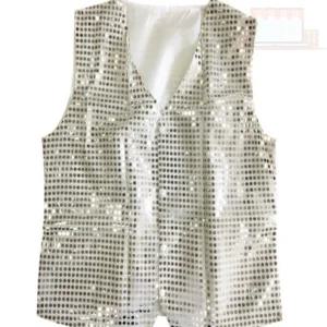 반짝이 조끼 실버 트로트조끼 반짝이의상