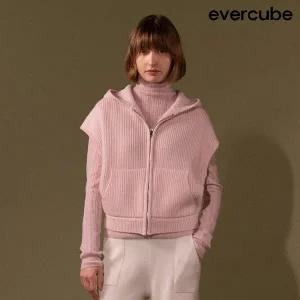 에바큐브 25FW 캐시미어 100 후드베스트