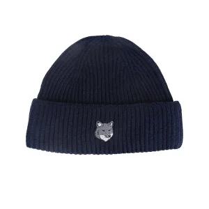 [메종키츠네] 25FW 폭스헤드 라지 울 비니 클래식네이비 PM06112KT1022 0413