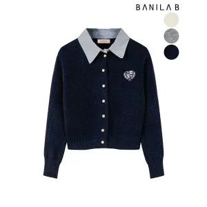 [하프클럽/바닐라비]여성 자수 카라 가디건