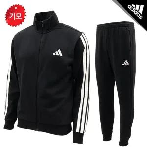 [아디다스] M 3S 플리스 TT 트랙 기모 세트 JI8878 블랙_신