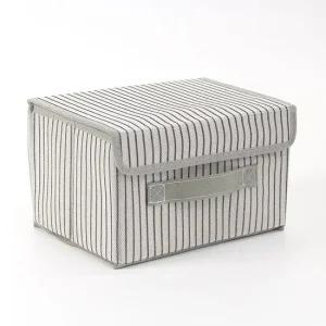 접이식 줄무늬 리빙박스 26x21cm 옷정리함 이불수납함 이불보관 이불보관함 이불정리 옷수납함