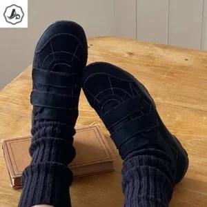 [애슬릿] 찍찍이 운동화 여성 스웨이드 스니커즈 발 편한