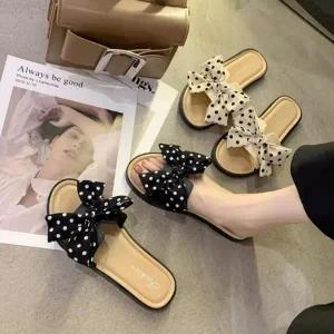 키높이슬리퍼 귀여운 데일리 리본 여자 캐주얼 사무실 슬리퍼 땡땡