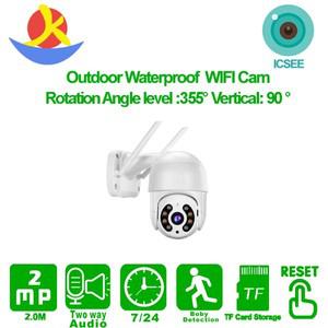 ICSEE 1080P PTZ WiFi 카메라 무선 야외 CCTV 양방향 오디오 자동 추적 P2P 돔 보안 카메라 마이크로 SD 카