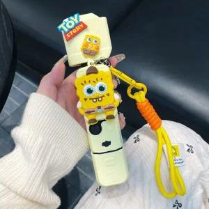 로프 스트랩 스폰지밥 보호 케이스 DJI OSMO Pocket 3용 실리콘 렌즈 캡 보호기 Pocket3 케이스 카메라 쉘