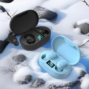 TWS E6S 블루투스 이어폰 무선 헤드셋 Xiaomi Redmi 용 마이크 헤드폰이있는 소음 차단