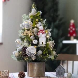 /플라워트리 크리스마스 미니트리 화분 숲속의 아기곰 몬타나 60cm