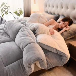 극세사 차렵이불 겨울용 슈퍼싱글 퀸킹 벨벳 두꺼운 따뜻한 침구세트 보온 꿀잠이불