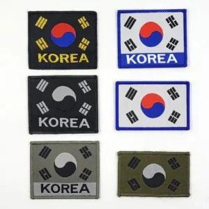 태극기와팬 국기와펜 태극기패치 가방리폼 태극마크 국기 가방장식 배지 전투복