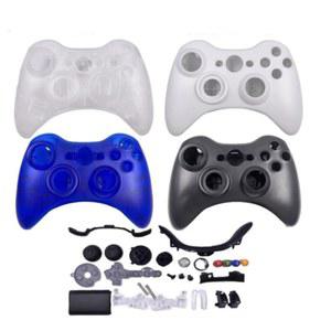 Xbox 360 무선 컨트롤러 게임패드 보호 케이스용 전체 하우징 케이스 쉘 커버 및 버튼(클리어 블루)