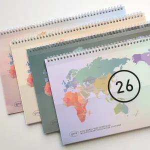 GMZ 월드와이드 먼슬리 2026 플래너 스케줄러 직장인 업무 업무용 월간 2026년 플래너 다이어리 v18