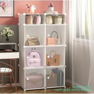 2열3칸 조립식 수납장 정리함 핸드백 가방 보관함