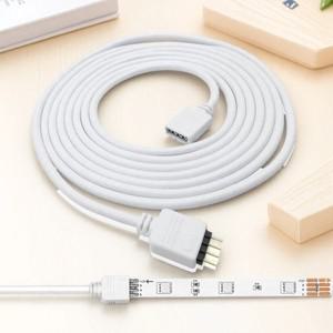 4Pin RGB LED 커넥터 연장 케이블 5050 3528 스트립 조명 전원 공급 장치 코드용 와이어