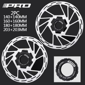 2PC 자전거 센터록 로터 내구성 디스크 브레이크 140/160/180/203mm 도로 MTB 유압 Shimano 1PC