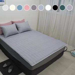 국내생산 온수 전기 누빔 매트리스 침대커버 모음 패드 실크 모달 카바 겨울