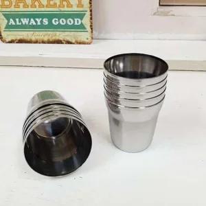 (세트)스텐 물컵(중)10개 스텐물컵 업소용물컵 물컵 업소용컵 식당물컵 식당컵 정수기컵