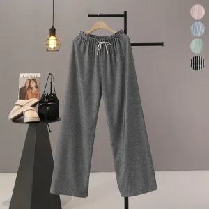 [모노시크] 헤라즈 피치 기모 스트라이프 와이드 팬츠_MNPS981