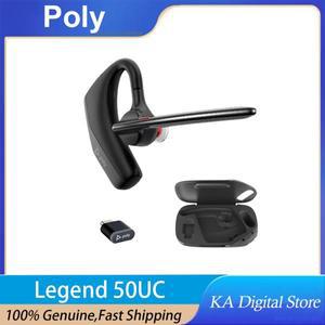 Poly Voyager Legend 50 Bluetooth 헤드셋 AI 소음 감소 4Mic WindSmart Tech 5200 업데이트 버전