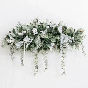 크리스마스 장식 가랜드 센터피스 LED 비취솔 80cm 소품 테이블 벽걸이 데코 행사 촬영 파티 겨울