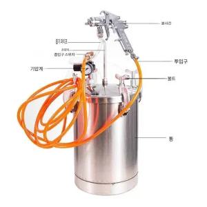 다색페인트압력통 10L압력탱크 압송기 자동 스프레이
